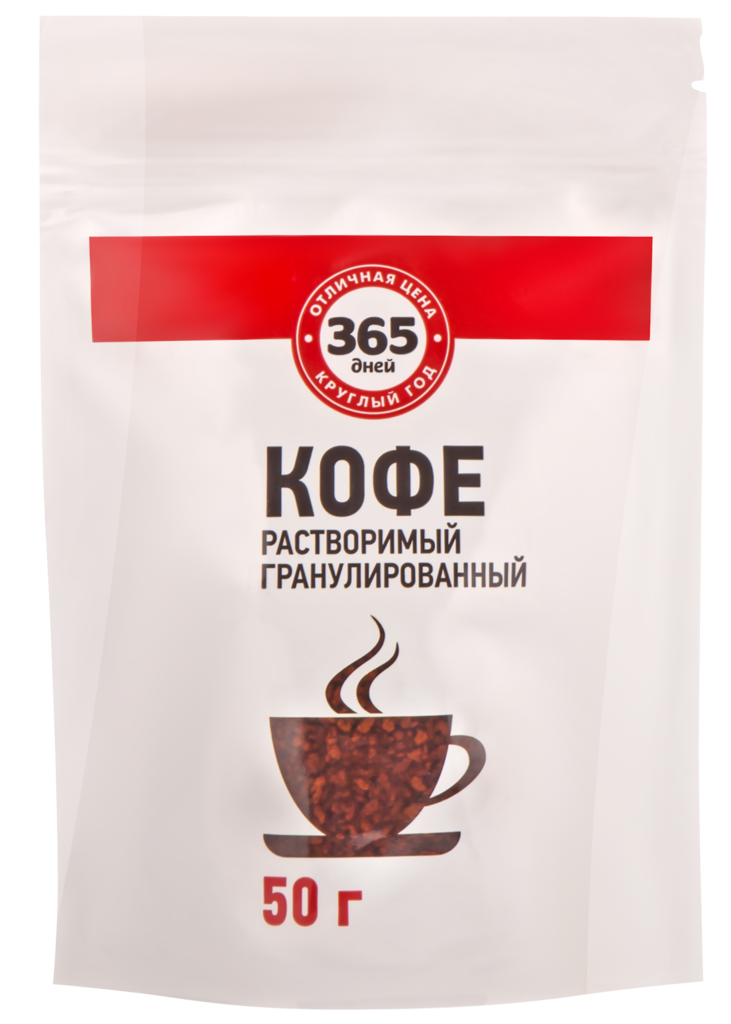 Кофе растворимый 365 ДНЕЙ Arabica натуральный гранулированный